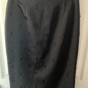 Laundry By Shelli Segal Pencil Skirt Black Size 6 Beaded